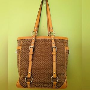 Coach signature gallon tote handbag